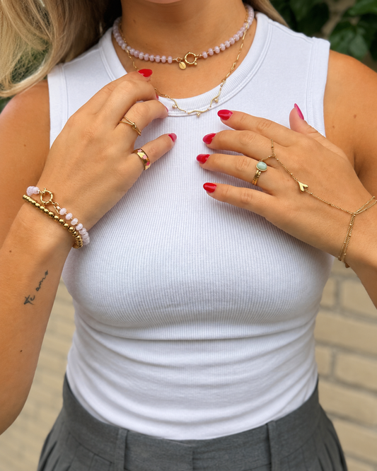 Hand Chain armband hartje