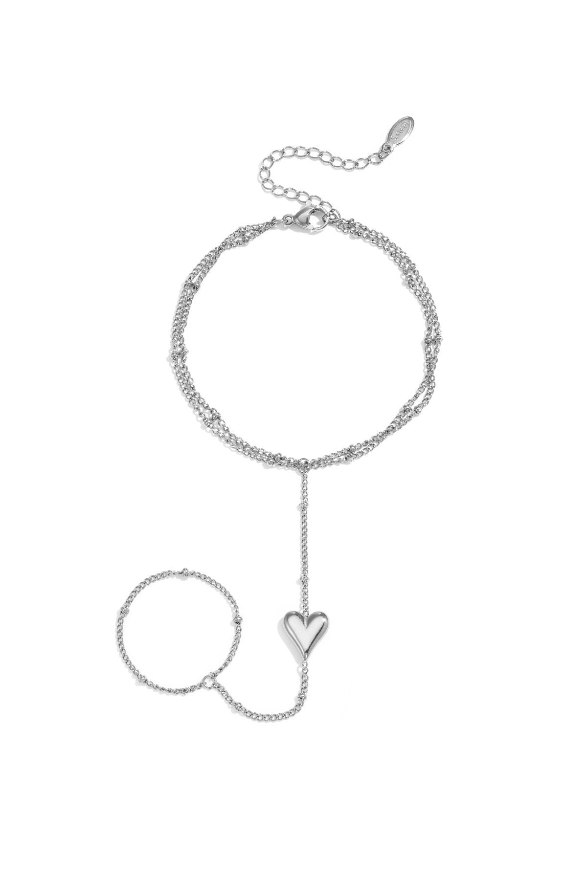 Hand Chain armband hartje