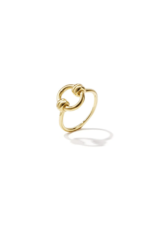 Minimalistische ring met cirkel goud - productfoto