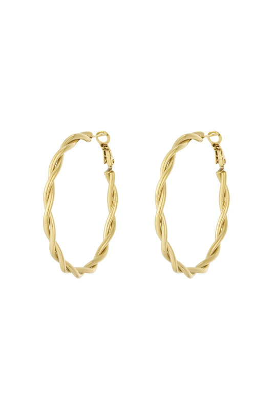 Twisted Hoop oorringen