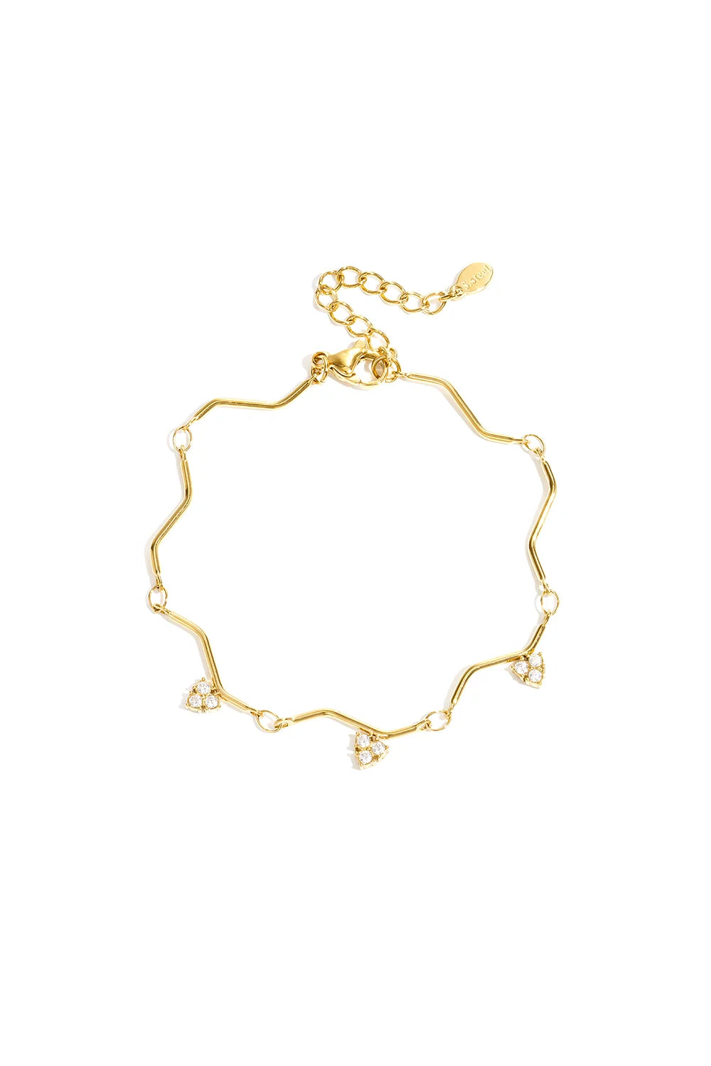 Zigzag Armband met Strass Steentjes
