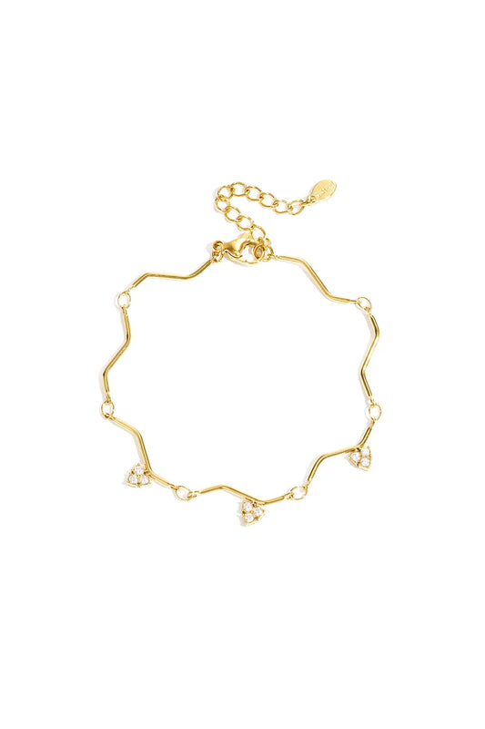Zigzag Armband met Strass Steentjes