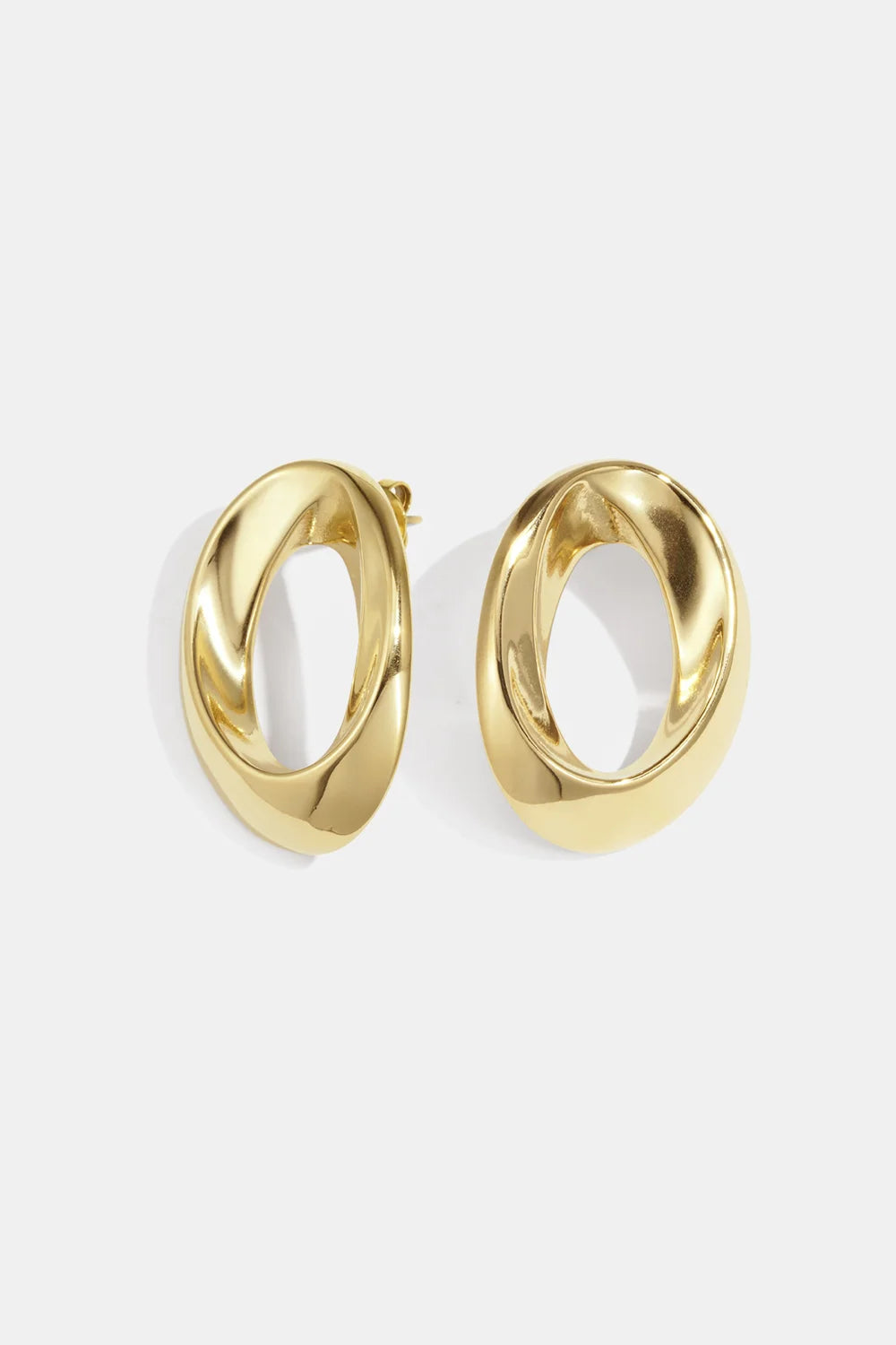 Oval Glow oorbellen goud