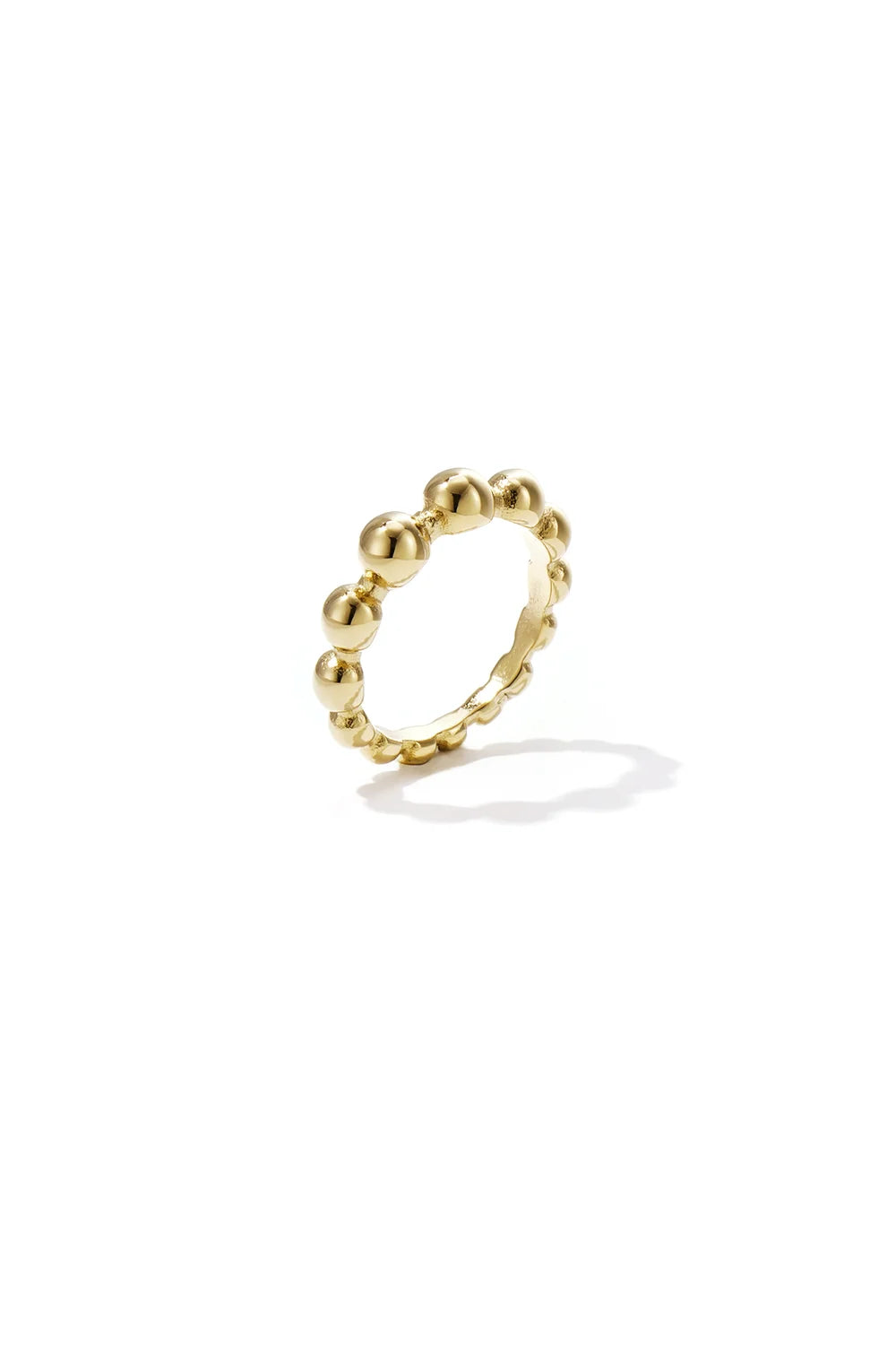 Statement ring met bolletjes goud - productfoto