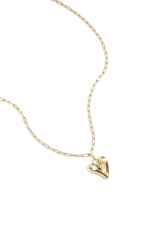 Pearl Heart ketting goud - productfoto